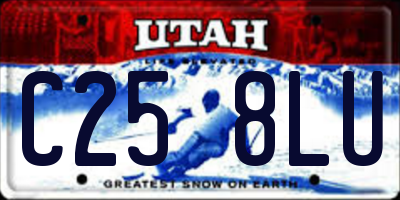 UT license plate C258LU