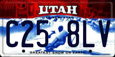 UT license plate C258LV