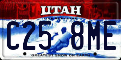 UT license plate C258ME