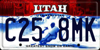 UT license plate C258MK