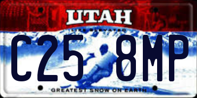 UT license plate C258MP