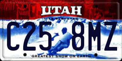 UT license plate C258MZ