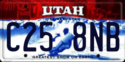UT license plate C258NB