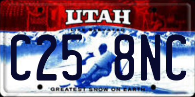 UT license plate C258NC