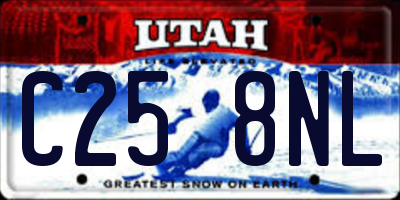 UT license plate C258NL
