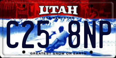 UT license plate C258NP