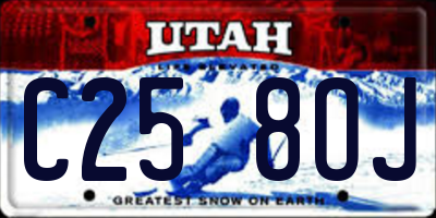 UT license plate C258OJ