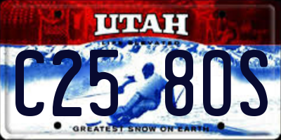UT license plate C258OS