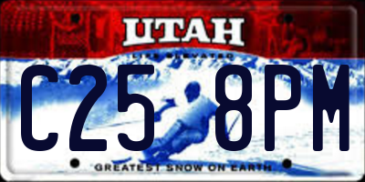 UT license plate C258PM