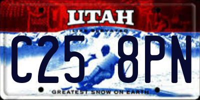 UT license plate C258PN