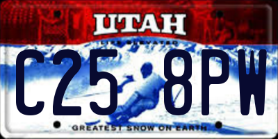 UT license plate C258PW