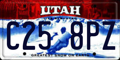 UT license plate C258PZ