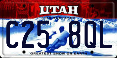 UT license plate C258QL