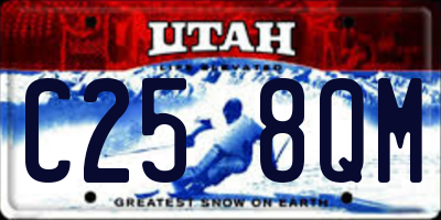 UT license plate C258QM