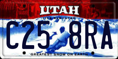 UT license plate C258RA