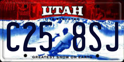UT license plate C258SJ