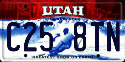 UT license plate C258TN