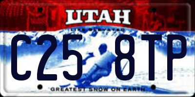 UT license plate C258TP