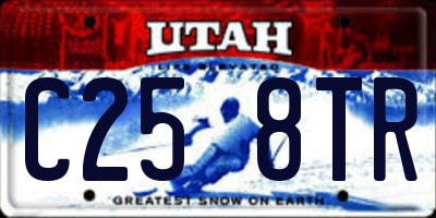 UT license plate C258TR