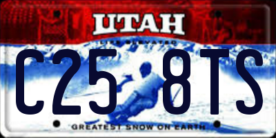 UT license plate C258TS