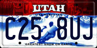 UT license plate C258UJ
