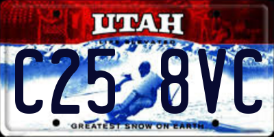 UT license plate C258VC