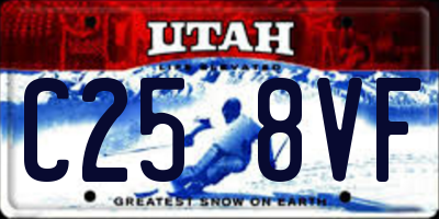 UT license plate C258VF