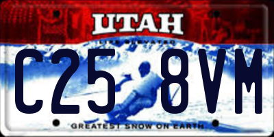 UT license plate C258VM