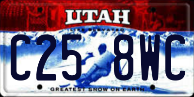 UT license plate C258WC