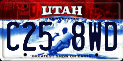 UT license plate C258WD