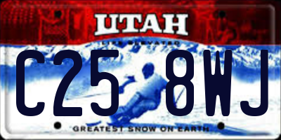 UT license plate C258WJ