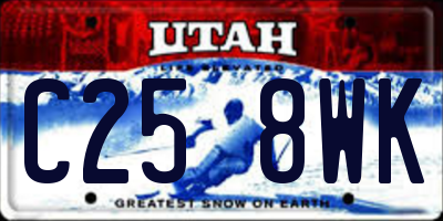 UT license plate C258WK