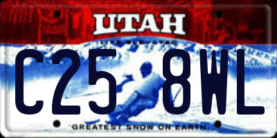 UT license plate C258WL
