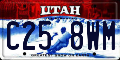 UT license plate C258WM