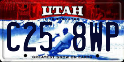 UT license plate C258WP