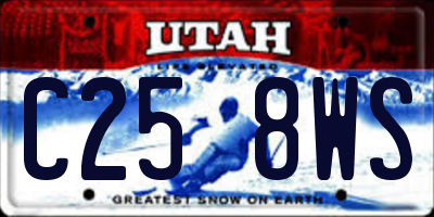 UT license plate C258WS