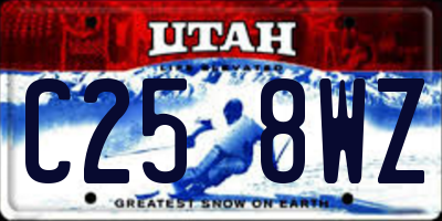 UT license plate C258WZ