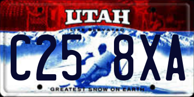 UT license plate C258XA