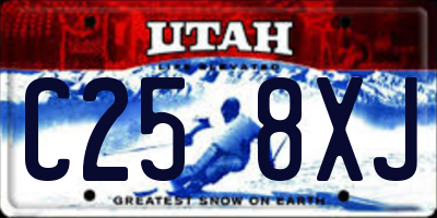 UT license plate C258XJ