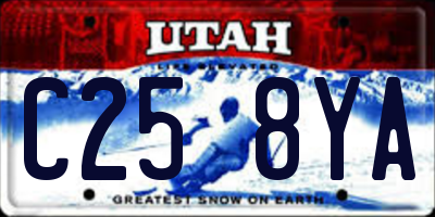 UT license plate C258YA