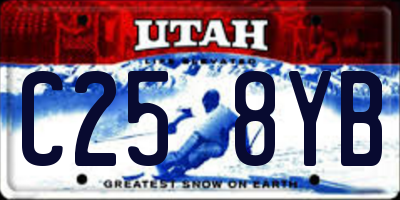 UT license plate C258YB