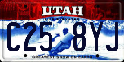 UT license plate C258YJ