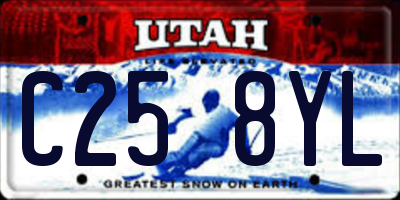 UT license plate C258YL
