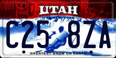 UT license plate C258ZA