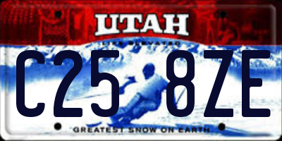 UT license plate C258ZE