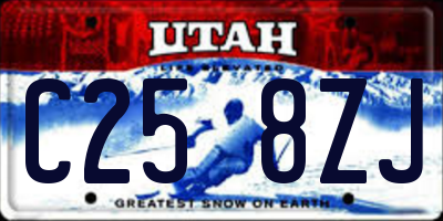 UT license plate C258ZJ