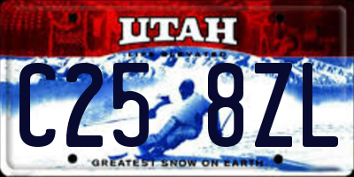UT license plate C258ZL