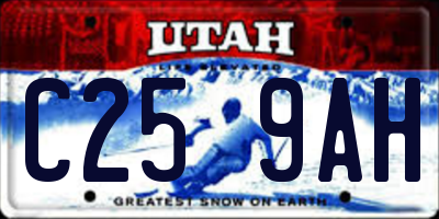 UT license plate C259AH