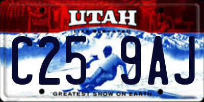 UT license plate C259AJ