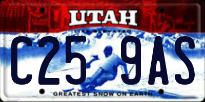 UT license plate C259AS